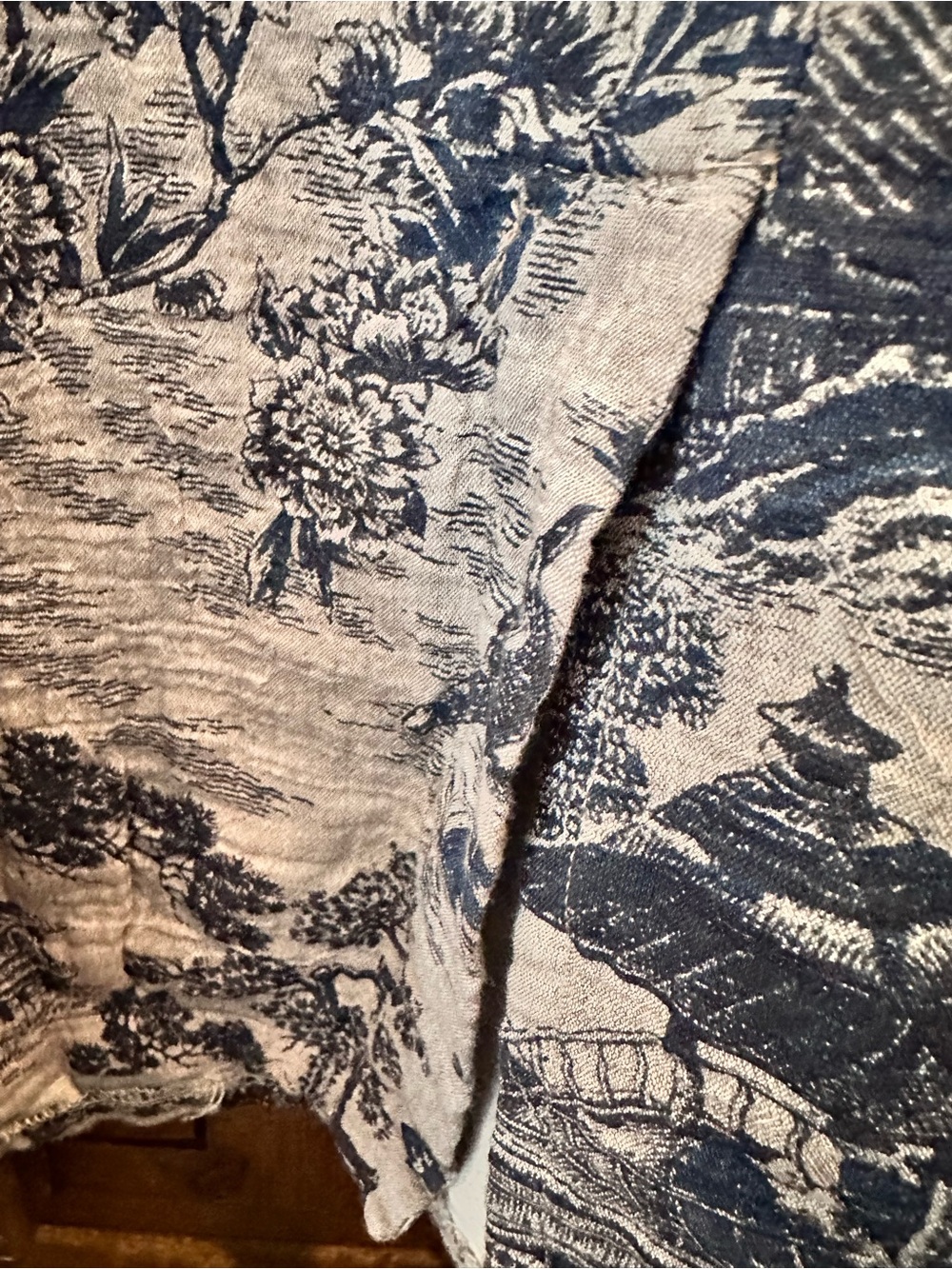 Buykud Chinese Patterned Toile Dress in Navy Sz 3XL - Picture 9 of 12